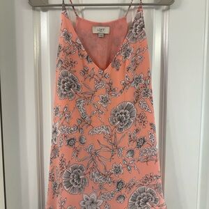 LOFT Pink Floral Sleeveless Blouse